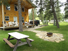 Sitting our Cabin Deck with view of Kootenay River Sitting our Cabin Deck with view of Kootenay River